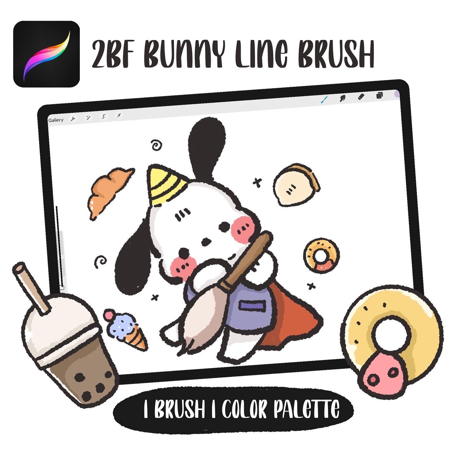 2BF bunny line brush