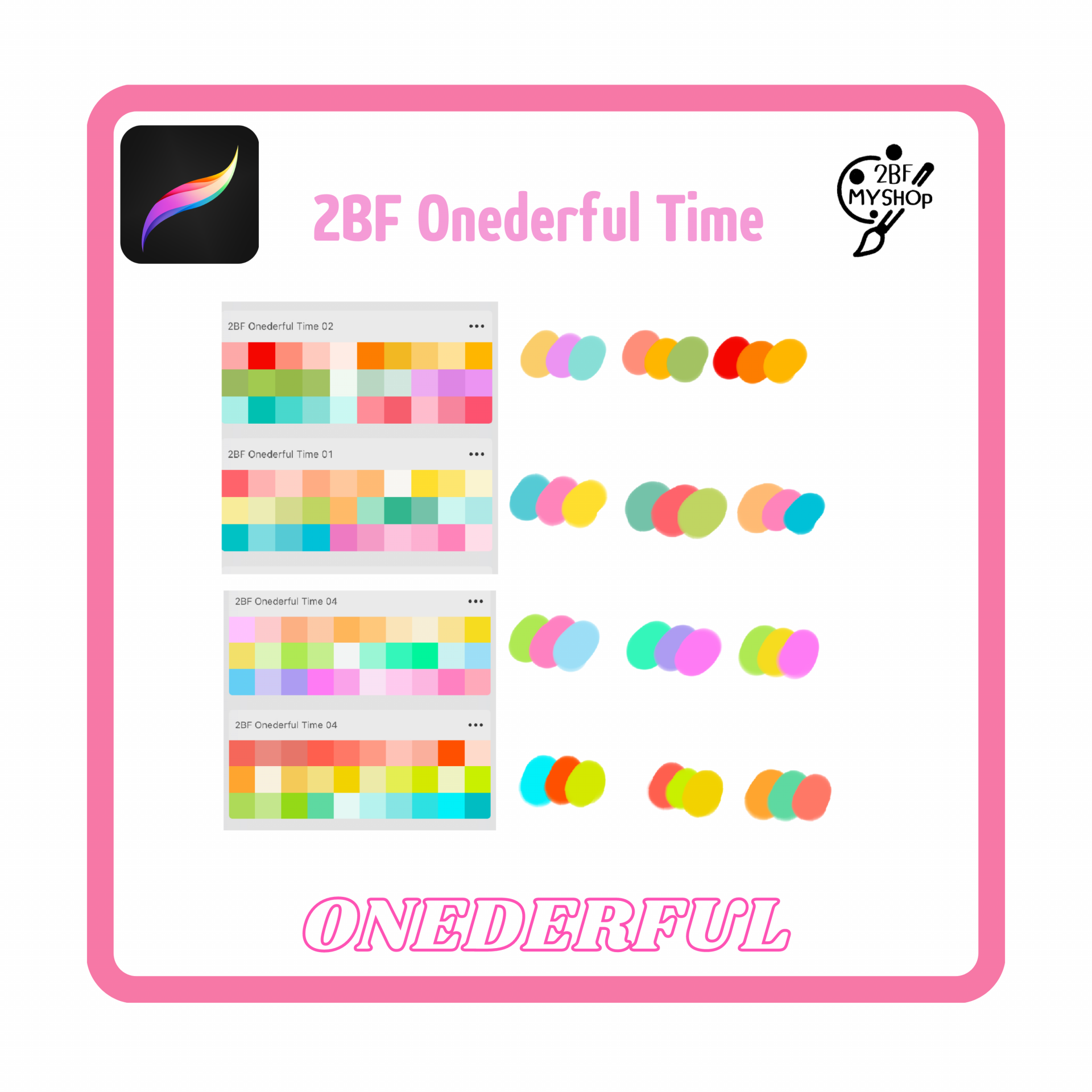 2BF Onederful time palette color