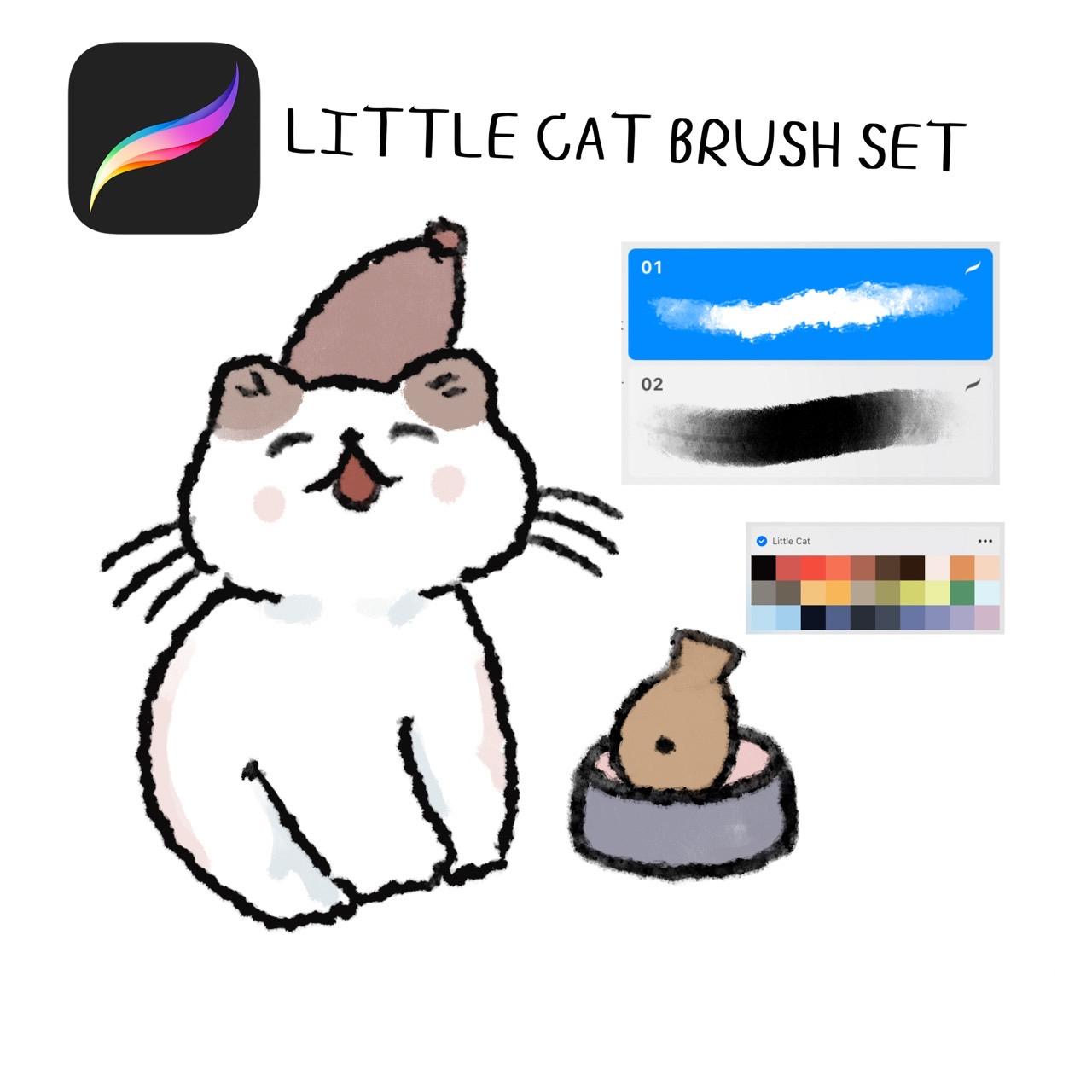 LITTLE CAT BRUSH SET