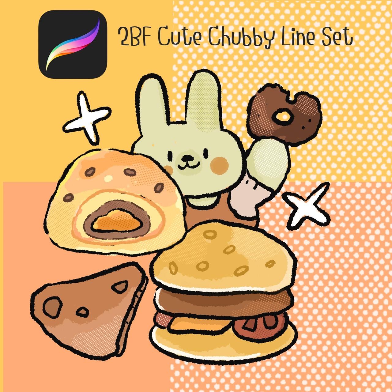 2BF Cute Chubby Line Set